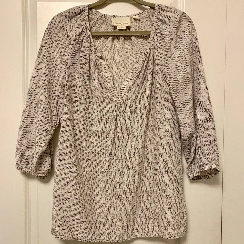 CYNTHIA ROWLEY 🍏 SILK BLOUSE
